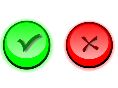 botones aceptar denegar